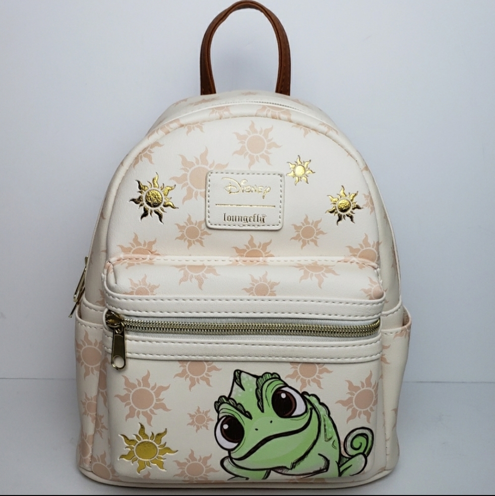 NWT Loungefly Tangled Pascal Mini Backpack - Picture 6 of 10